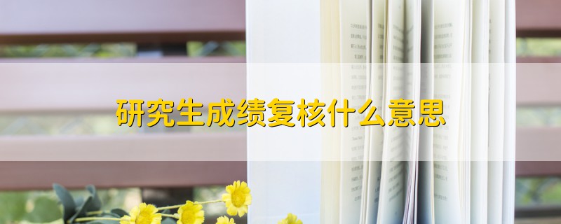 研究生成績(jī)復(fù)核什么意思